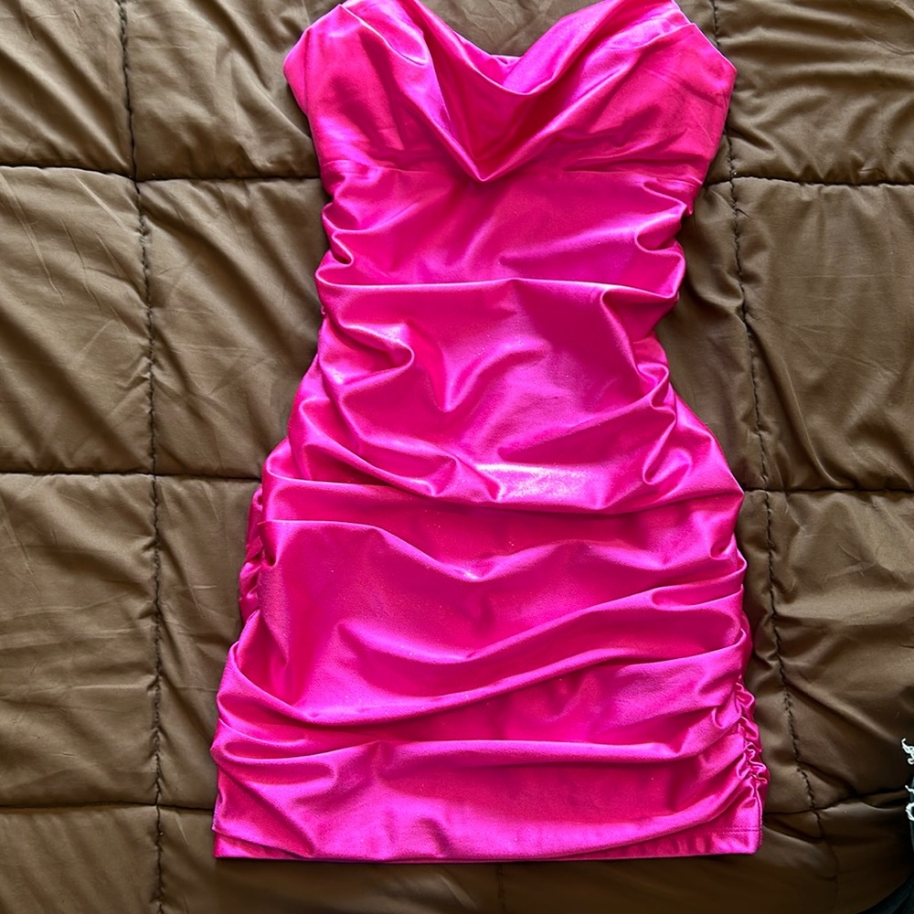 Pink sparkling formal dress